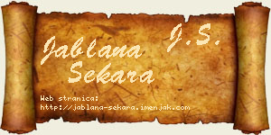Jablana Šekara vizit kartica
